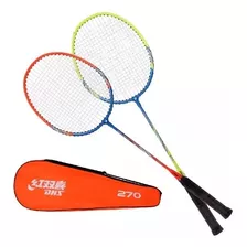 Raquete Badminton Dhs 270 Com Capa - Kit 2 Unidades