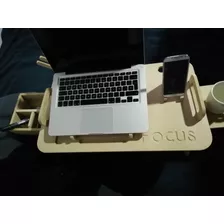 Mesa Para Computador Y Celular Ergonómica Mdf 9mm Claro 