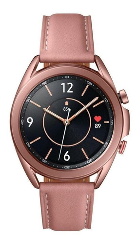 Samsung Galaxy Watch3 1.2  Caja 41mm De  Acero Inoxidable  Mystic Bronze, Malla  Marrón Claro De  Cuero Y Bisel  Mystic Bronze Sm-r850