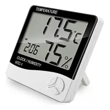 Termômetro Higrômetro Relógio Digital Umidade Temperatura 