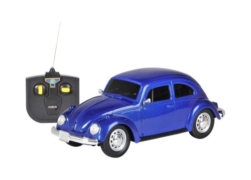 Carro Convencional De Controle Remoto Cks Toys Fusca Volkswagen 1:24 Azul