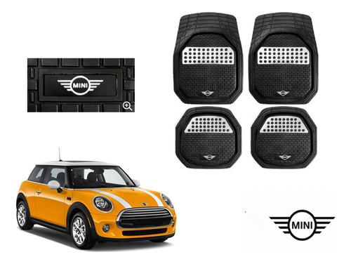 Tapetes 3d Logo Mini + Cubre Volante Cooper 2014 A 2017 2018 Foto 2