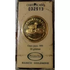 Moeda Ouro Puro .999 - 20 Gramas Banco Goldmine Certificado