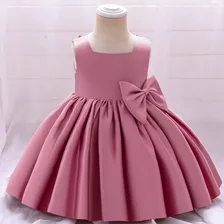 Vestido De Bebé De Fiesta Mini-mi Modelo Chiara Rosa Viejo