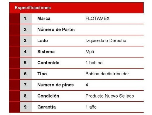 1 Bobina De Ignicin De Calidad Nova 4.1l 75/77 Foto 2