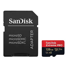 Cartão Microsdxc 128gb Sandisk Extreme Pro Uhs-i V30 U3 A2