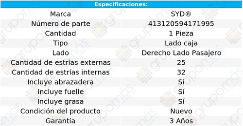 Junta Homocintica Pasajero Lado Caja Syd Acclaim 1989_1995 Foto 2