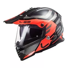 Casco Ls2 Mx436 Adventure Naranja Negro Mate