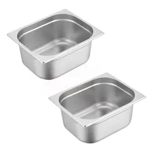 Kit 2 Cubas Gastronômicas Inox Buffet Gn 1/6 X 65mm 1 Litro