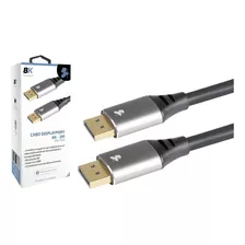 Cabo Displayport M + Displayport M 1.4 Hbr 8k C/trava 3m 5+