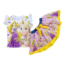 Falda + Blusa Para Niña Rapunzel - Ig