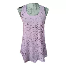 Blusa Musculosa Rosa Nueva Crep De Gasa Talla S/ M 