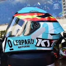 Capacete Kyt Tt Course Jaume Masia Leopard Spain Azul Tamanho Do Capacete 60