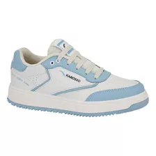 Tenis Casual De Dama Karosso R105 Color Latte/ Azul