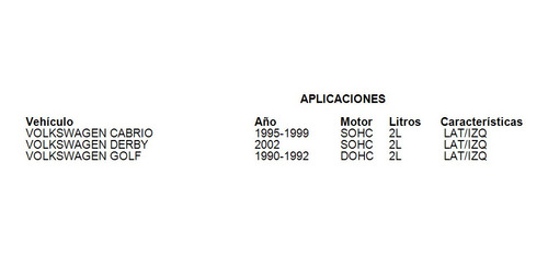 Soporte Caja Motor Lat/izq Volkswagen Cabrio 1997 Sohc 2l Foto 5