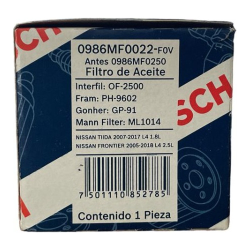 Filtro Aceite Mazda 3 2018 2019 2020 2021 2022 Foto 4