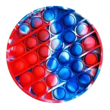 Pop It Importados Originales Silicona Antiestres Sensoriales Color Circulo Bicolor Rojo Azul