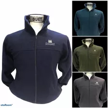 Campera Polar Hombre C/cierre Y Bolsillo Antipiiling Bordado