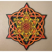 Mandala Cubo Sagrado Metatron Geometria Sagrada M01 29cm