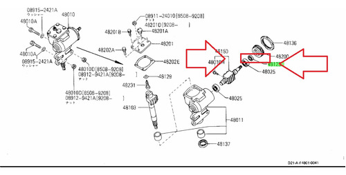 Reten Caja De Direccion Nissan Pickup D21 - D22 95-14 Origin Foto 3