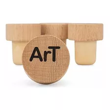 Arte Tapones De Botellas De Vino Tapa De Madera | Kit De Acc