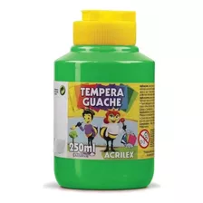 Tinta Tempera Guache Verde Folha 250ml Acrilex