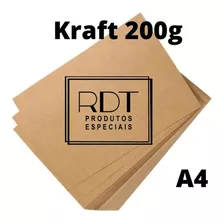 Papel Kraft Klabin 200g A4 Pacote Com 100 Folhas - Rdt Cor Marrom-claro