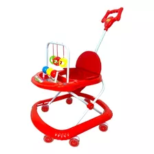 Caminador Para Bebe Llantas Silicona Grandes Marca Jumpy Color Rojo