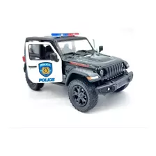 Carrinho De Ferro Miniatura Jeep Wrangler Polícia Coleção