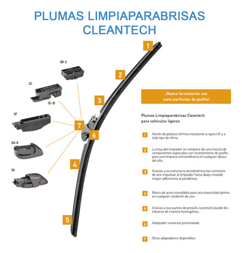 Plumas Limpiaparabrisas Hella Para Rover Montego Combi 84-93 Foto 3