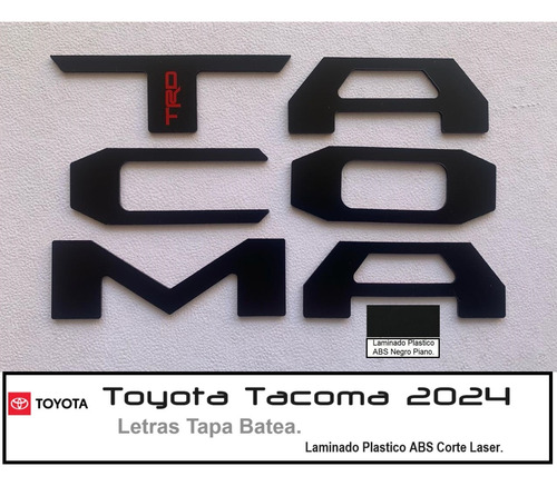 Letras Logotipo Tapa Batea (caja) Toyota Tacoma 2024 Foto 9