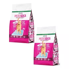 Kit Areia Higiênica Micro Cristais Sílica Premium Para Gatos