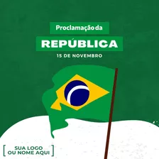 Arte Digital Post Postagem Proclamação Da República Brasil 1