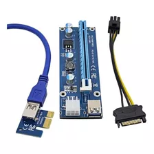 Cabo Placa Riser Usb 3.0 Pci-e 006 Mineração Ethereum + Cabo