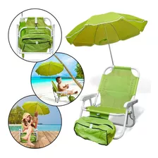 Silla Infantil De Playa Plegable Con Sombrilla Aluminio Otec