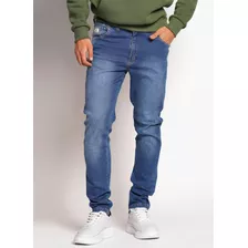 Jean Bross Hombre Skinny Liso Gastado