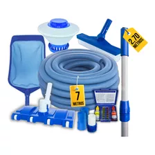 Kit Limpeza Para Piscinas Fibra Vinil Alvenaria - Cabo 2,70m