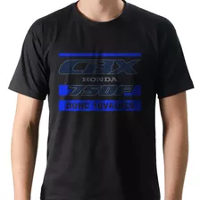 Camiseta Camisa Moto Honda Cbx 750 F 1990 Azul Neon Algodão