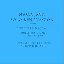 Magicjack Renovacion 12 Meses