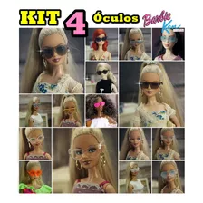 Kit 4 Óculos Grau Sol Para Boneca Barbie Susi Mattel Estrela