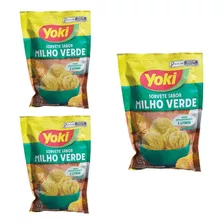 Pó Para O Preparo De Sorvete Yoki Milho Verde Kit 3 X 150g