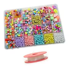 Kit De Fazer Pulseira Missangas Alfabeto Letras Infantil