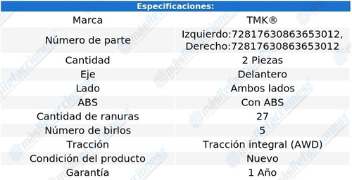 Par De Mazas Delanteras Con Abs Legacy H4 2.0l 2009 Tmk Foto 2