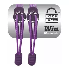 Cadarço Elastico Lock Laces Roxo