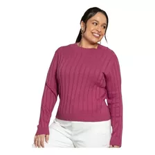 Blusa Trico Plus Size Feminino Bordô Tamanhos Grandes