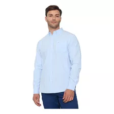 Camisa Hombre Oxford Celeste Lisa Corona