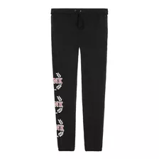 Pantalón Jogging Negro Logo Pink Xs-s Victoria Secret