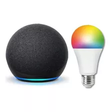 Alexa Echo Dot Gen 5 Negra + Foco Led 10w Rgb Multicolor 