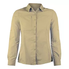 Camisa Trekking Manga Larga Mujer Uso Casual Diario