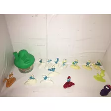 14 Bonecos Miniaturas Smurfs C/casinha Mc Donald (usado) M06